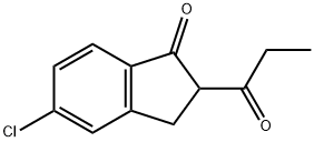 5-氯-2-丙酰基-2,3-二氢-1H-茚-1-酮 结构式