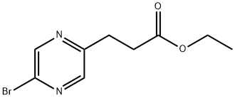 3-(5-溴吡嗪-2-基)丙酸乙酯 结构式