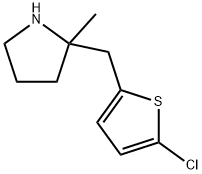 2-((5-氯噻吩-2-基)甲基)-2-甲基吡咯烷 结构式