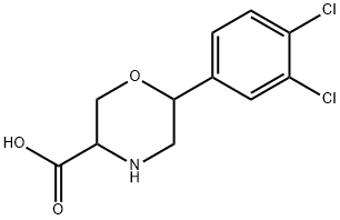 6-(3,4-二氯苯基)吗啉-3-羧酸 结构式