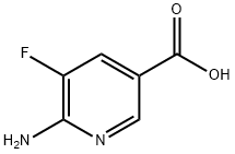 6-氨基-5-氟-3-吡啶羧酸 结构式