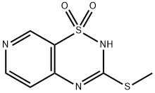 2H-Pyrido[4,3-e]-1,2,4-thiadiazine, 3-(methylthio)-, 1,1-dioxide 结构式