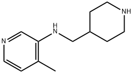 3-Pyridinamine, 4-methyl-N-(4-piperidinylmethyl)- 结构式