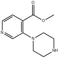 3-(哌嗪-1-基)吡啶-4-羧酸甲酯 结构式