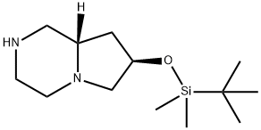 (7R,8AS)-7-((叔丁基二甲基硅基)氧基)八氢吡咯并[1,2-A]吡嗪 结构式