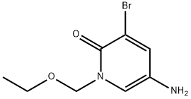 5-氨基-3-溴-1-(乙氧基甲基)吡啶-2(1H)-酮 结构式