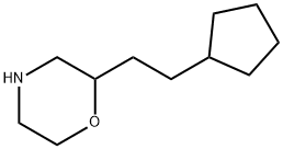 Morpholine,2-(2-cyclopentylethyl)- 结构式