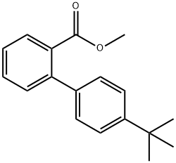 [1,1'-Biphenyl]-2-carboxylic acid, 4'-(1,1-dimethylethyl)-, methyl ester 结构式