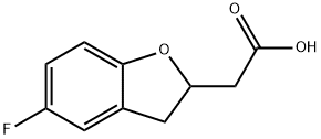 2-(5-fluoro-2,3-dihydro-1-benzofuran-2-yl)acetic acid 结构式