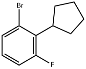1-溴-2-环戊基-3-氟苯 结构式