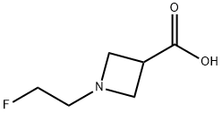 1-(2-氟乙基)氮杂环丁烷-3-羧酸 结构式