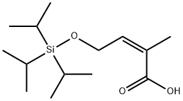 2-Butenoic acid, 2-methyl-4-[[tris(1-methylethyl)silyl]oxy]-, (2Z)- 结构式