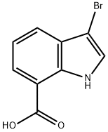 1H-Indole-7-carboxylic acid, 3-bromo- 结构式