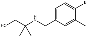 2-((4-溴-3-甲基苄基)氨基)-2-甲基丙烷-1-醇 结构式