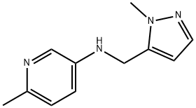 6-甲基-N-((1-甲基-1H-吡唑-5-基)甲基)吡啶-3-胺 结构式