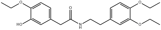 N-(3,4-二乙氧基苯乙基)-2-(4-乙氧基-3-羟基苯基)乙酰胺 结构式