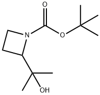 1-Azetidinecarboxylic acid, 2-(1-hydroxy-1-methylethyl)-, 1,1-dimethylethyl este… 结构式