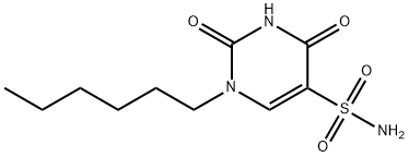 1-hexyl-2,4-dioxo-1,2,3,4-tetrahydropyrimidine-5-sulfonamide 结构式