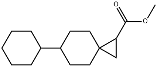 Spiro[2.5]octane-1-carboxylic acid, 6-cyclohexyl-, methyl ester 结构式