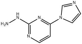 2-肼基-4-(1H-咪唑-1-基)嘧啶 结构式