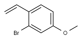 2-溴-4-甲氧基-1-乙烯基苯 结构式