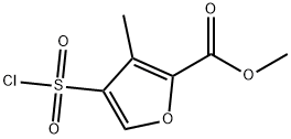 4-(氯磺酰基)-3-甲基呋喃-2-羧酸甲酯 结构式