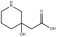 2-(3-羟基哌啶-3-基)乙酸 结构式