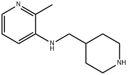 3-Pyridinamine, 2-methyl-N-(4-piperidinylmethyl)- 结构式