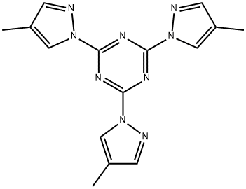 2,4,6-tris(4-methylpyrazol-1-yl)-1,3,5-triazine 结构式