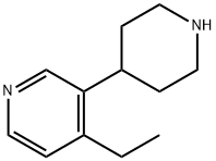 Pyridine, 4-ethyl-3-(4-piperidinyl)- 结构式