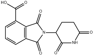 2-(2,6-二氧哌啶-3-基)-1,3-二氧异二氢吲哚-4-羧酸 结构式