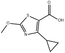 2-甲氧基-4-环丙基噻唑-5-羧酸 结构式
