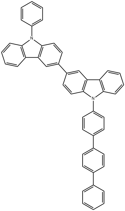 9-苯基-9′-[1,1′:4′,1′′-三联苯]-4-基-3,3′-联-9H-咔唑 结构式