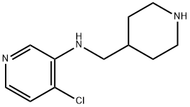 3-Pyridinamine, 4-chloro-N-(4-piperidinylmethyl)- 结构式
