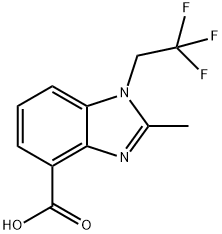 2-methyl-1-(2,2,2-trifluoroethyl)-1H-benzo[d]imidazole-4-carboxylic acid 结构式