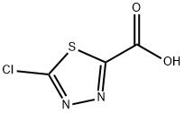 5-氯-1,3-4-噻二唑-2-羧酸 结构式