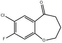 7-氯-8-氟-3,4-二氢苯并[B]氧杂-5(2H)-酮 结构式