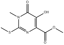 5-羟基-1-甲基-2-(甲硫基)-6-氧代-1,6-二氢嘧啶-4-羧酸甲酯 结构式