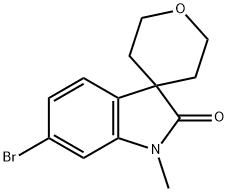 Spiro[3H-indole-3,4'-[4H]pyran]-2(1H)-one, 6-bromo-2',3',5',6'-tetrahydro-1-methyl- 结构式