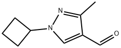1-环丁基-3-甲基-1H-吡唑-4-甲醛 结构式