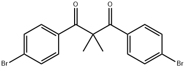 2,2-二甲基-1,3-双(4-溴苯基)丙二酮 结构式