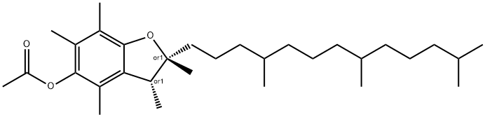 5-Benzofuranol, 2,3-dihydro-2,3,4,6,7-pentamethyl-2-(4,8,12-trimethyltridecyl)-, 5-acetate, (2R,3R)-rel- 结构式