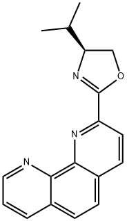 1,10-Phenanthroline, 2-[(4S)-4,5-dihydro-4-(1-methylethyl)-2-oxazolyl]- 结构式