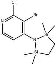 1-(2-Chloro-3-bromopyridin-4-yl))-2,2,5,5-TETRAMETHYL-1-AZA-2,5-DISILACYCLOPENTANE 结构式