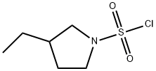 3-乙基吡咯烷-1-磺酰氯 结构式