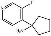 Cyclopentanamine, 1-(3-fluoro-4-pyridinyl)- 结构式