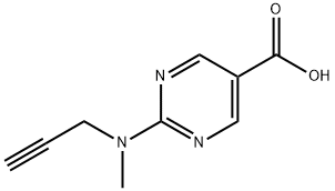 5-Pyrimidinecarboxylic acid, 2-(methyl-2-propyn-1-ylamino)- 结构式