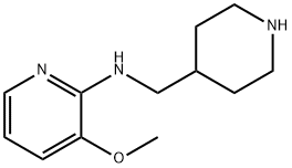 2-Pyridinamine, 3-methoxy-N-(4-piperidinylmethyl)- 结构式