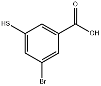 3-溴-5-巯基苯甲酸 结构式