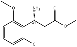 Benzenepropanoic acid, β-amino-2-chloro-6-methoxy-, methyl ester, (βR)- 结构式